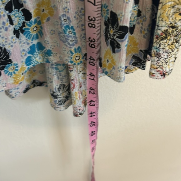 Free People Cherish boho floral patchwork viscose Maxi Skirt large - Picture 11 of 12